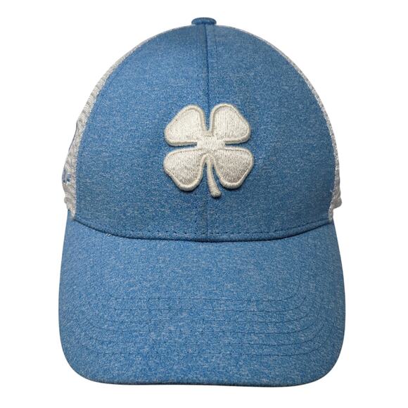 Black Clover Fitted Trucker Hat Blue XL Embroidered Stretch Colorblock - Picture 1 of 10